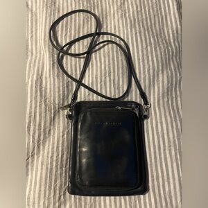 Aldo Black Leather Crossbody & Wallet Bag